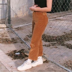 Babaton Corduroy Cropped High Waisted Aritzia Pants